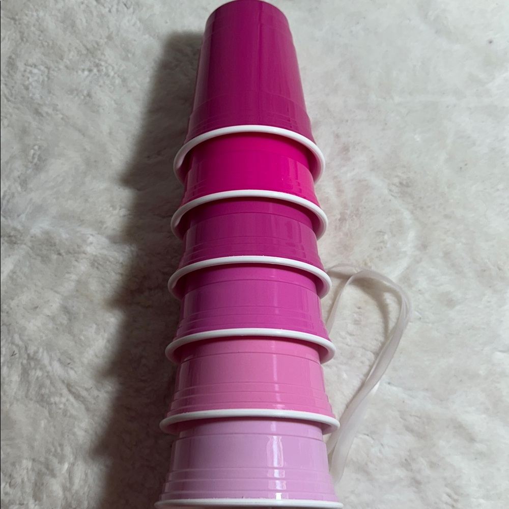 C&C California set of 6 pink plastic bpa free cups